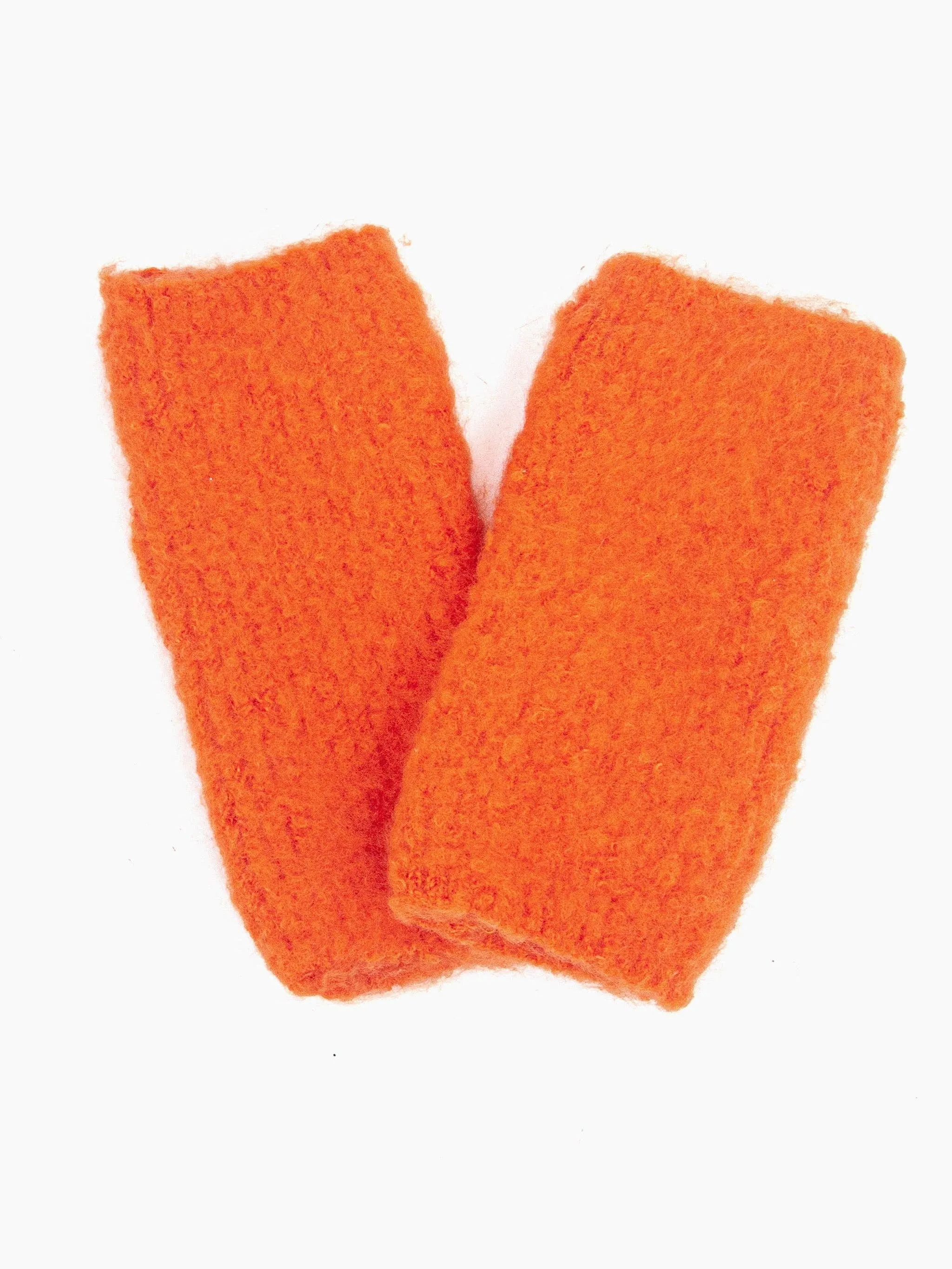 Alexa Textured Wrist Warmers - Orange