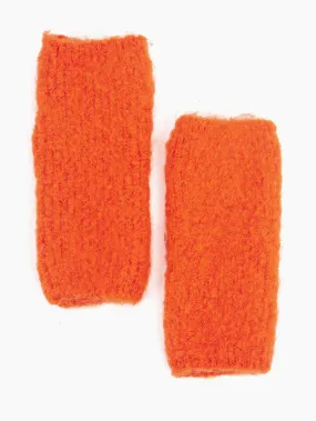 Alexa Textured Wrist Warmers - Orange