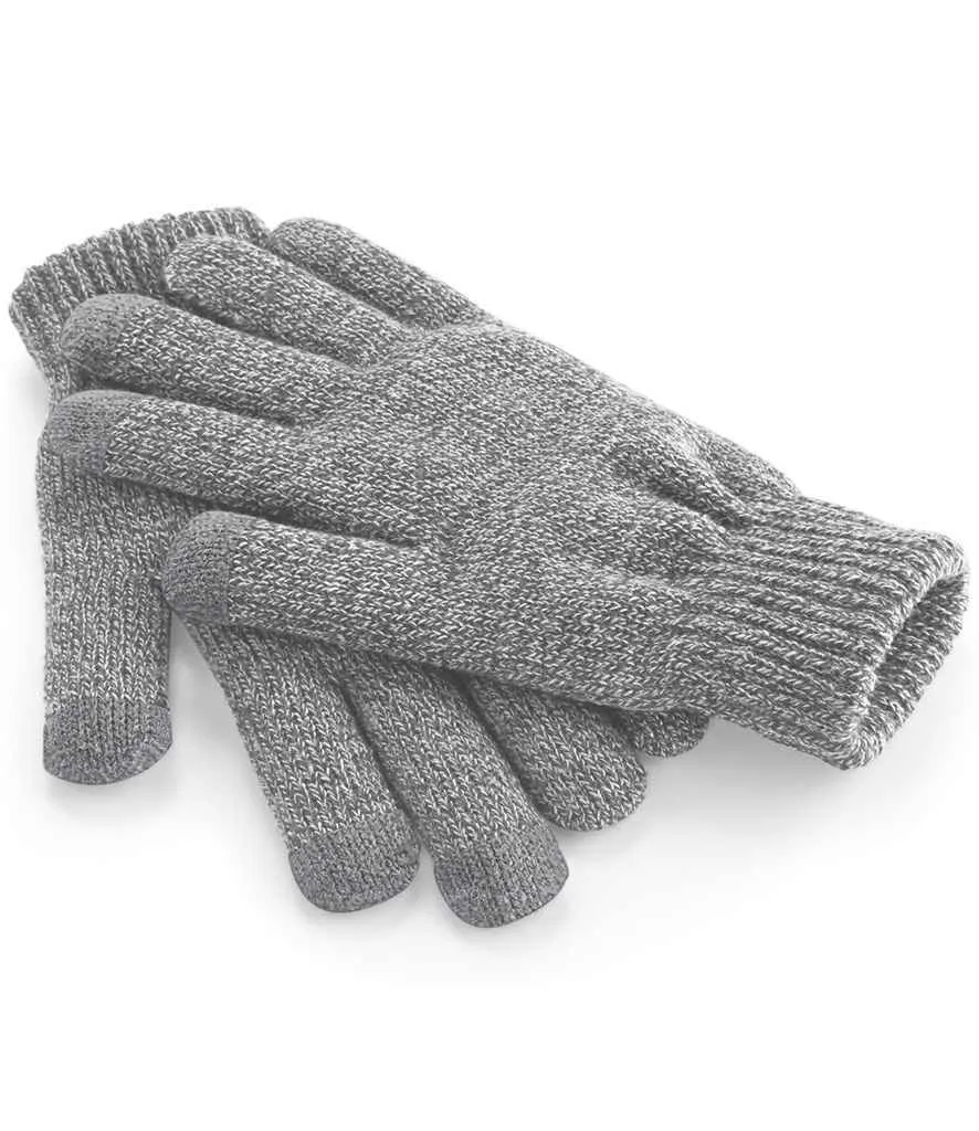 Beechfield Touchscreen Smart Gloves | Heather Grey