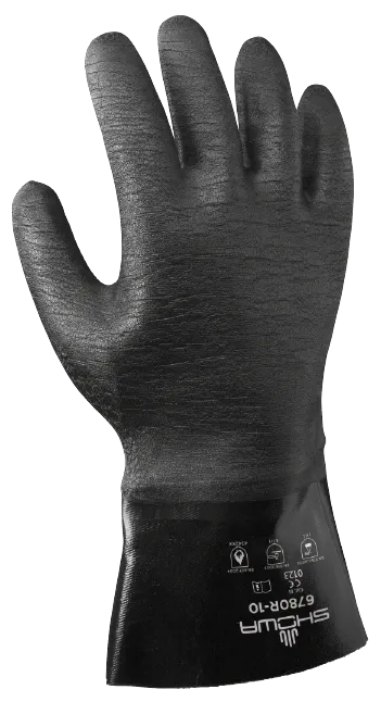 Chemical Gloves - HD Sanitized Chemical Resistant Neoprene Coated Glove - Showa