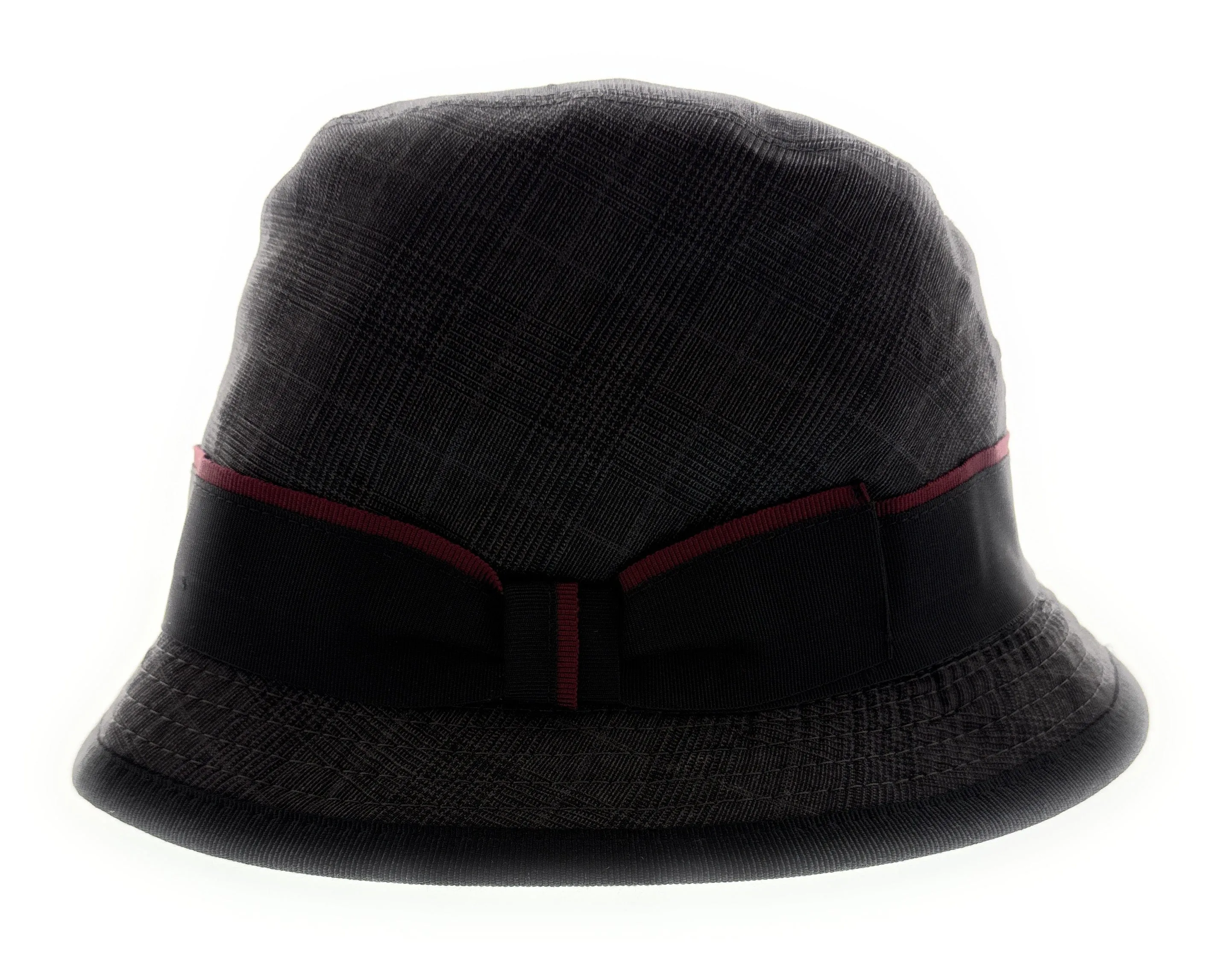 Dolce & Gabbana Men’s Grey Pure Wool Bucket Hat with Bow Band-Adult L
