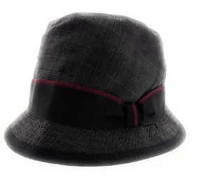 Dolce & Gabbana Men’s Grey Pure Wool Bucket Hat with Bow Band-Adult L