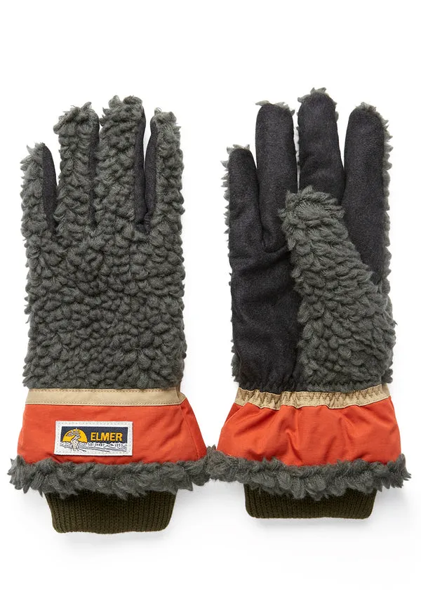 Elmer Wool Pile 5 Finger Gloves - Khaki