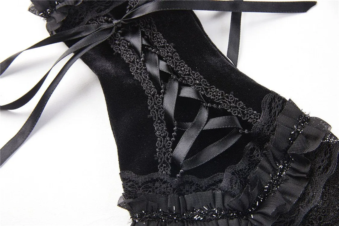 Gothic lacey short gloves AGL004