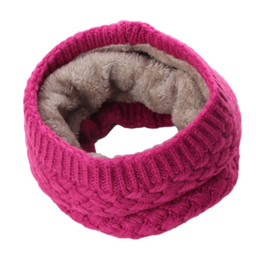Knit Neck Warmer Soft Inner Layer 13 Colors/Patterns 20" Circumference