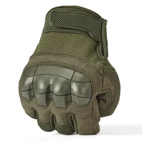 Military Rubber Hard Knuckle Full Finger Tactical Gloves