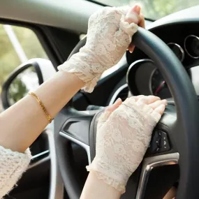 New Women New Summer Sun  Protection Ladies Short Gloves