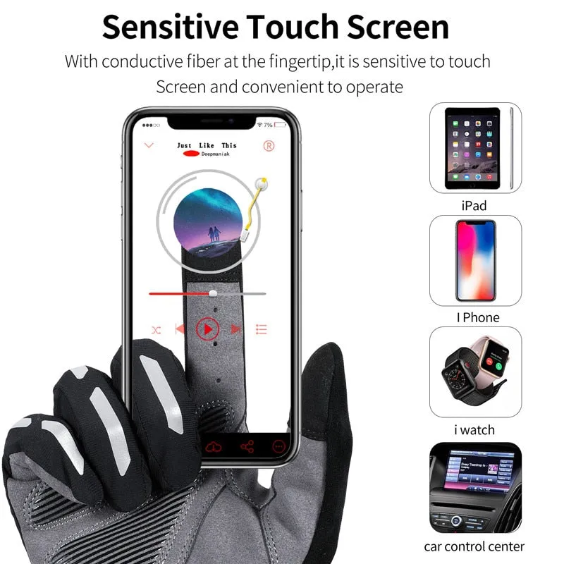 Reflective Cycling Gloves Touch Screen Breathable Sports Gloves Men Women Bicycle Motorcycle Running Fitness Gloves