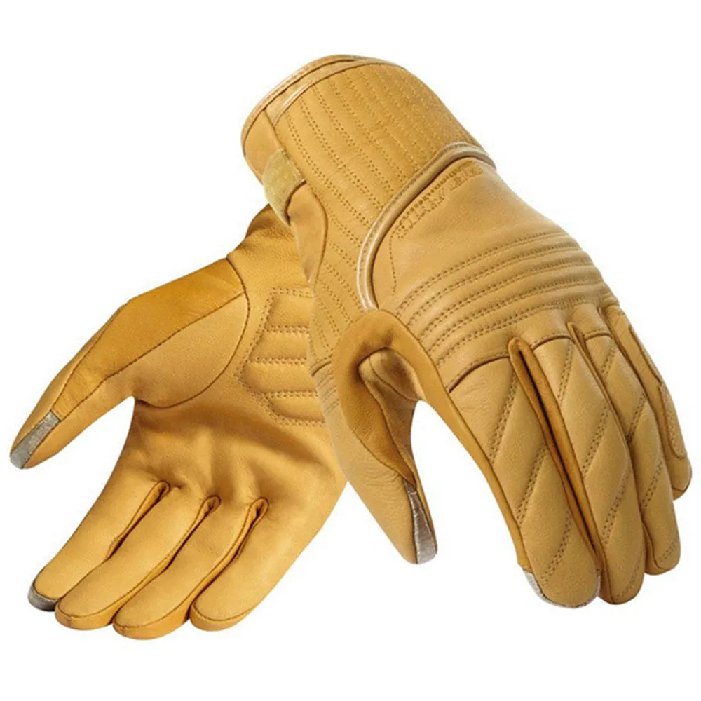 Retro Motorcycle Racing Riding Fall-proof Waterproof Leather Gloves