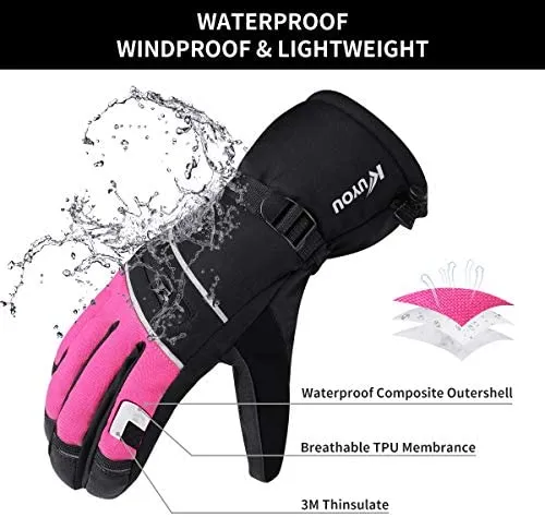 Ski Gloves Waterproof Winter Warm Gloves