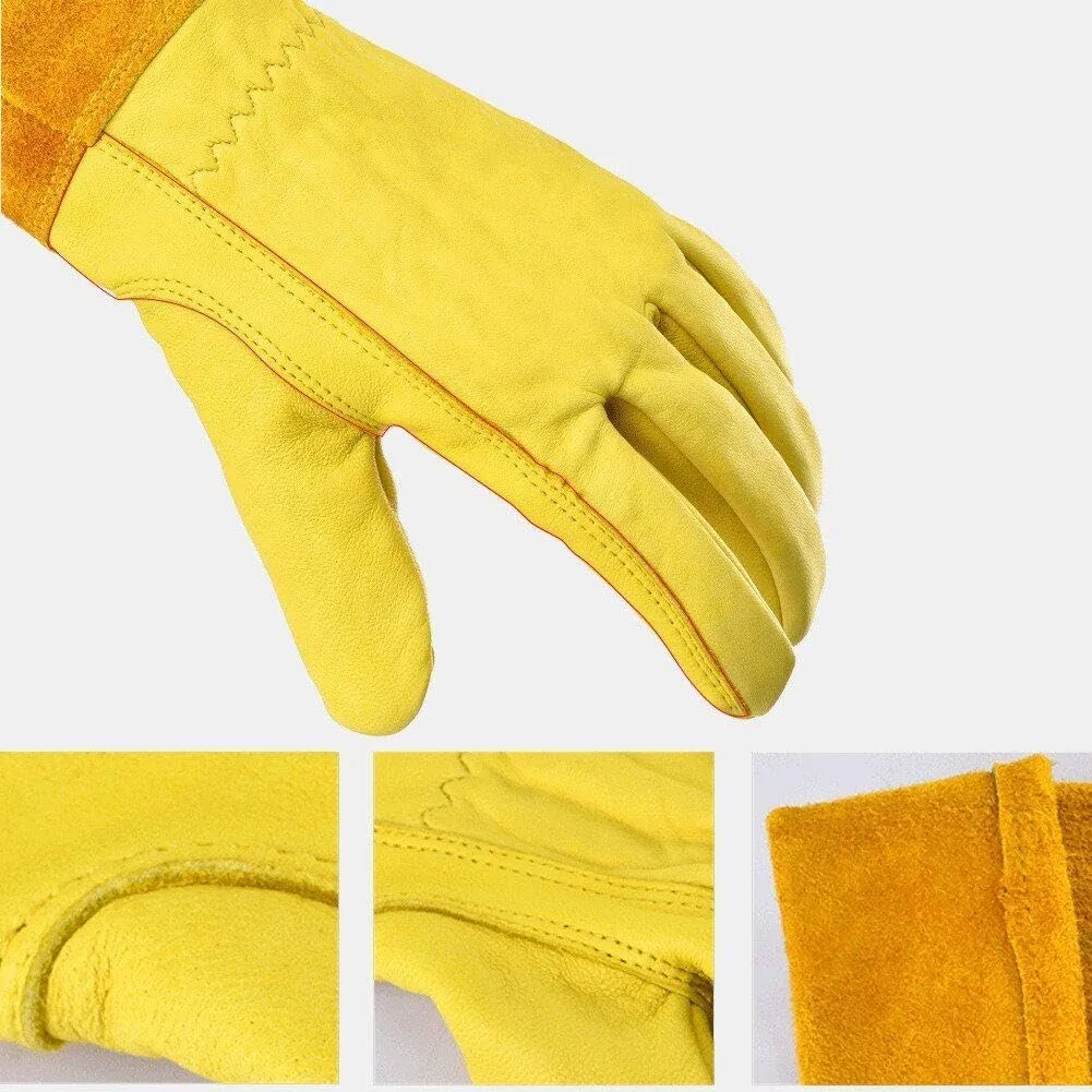 Thorn Proof Long Garden Gloves L -Yellow