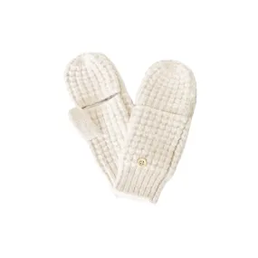 Waffle Knit Flip Mitten Gloves